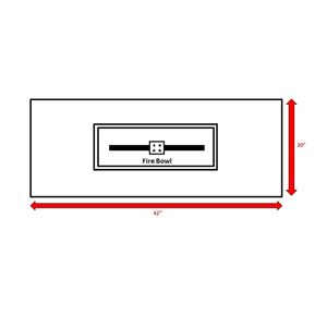 Table de foyer extérieur en acier de 16 po de hauteur x 42 po de largeur avec couvercle, foyer durable pour usage extérieur - Product Image 5