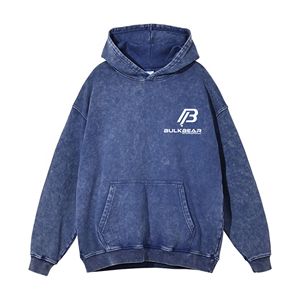 NO MOQ LOGO Custom Wholesale Women Distressed Acid Washed Hoodies - Product Image 4