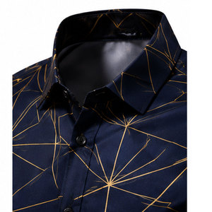 Chemise décontractée pour homme à imprimé floral de luxe, avec matière respirante, coupe classique et finition de haute qualité pour un confort toute saison - Product Image 3