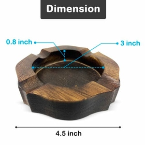 Hand Carved Aluminum American Square 2-in-1 Cigar <b>Ashtray</b> & Holder with Luxury Design for Home & Car - Product Image 3
