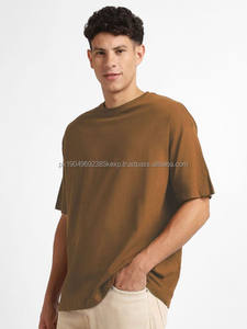 Camiseta de Algodón Orgánico de Manga Corta para Hombre, Corte Regular, Diseño Sólido, Lavada, con Logotipo Personalizado OEM - Product Image 4