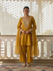 Costume Salwar en coton et soie officiel ALIZEH pour femmes, export Dhwaja, catalogue de vente en gros - Product Image 3