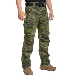 Men's Camouflage <b>Cargo</b> <b>Pants</b> Multi-Pocket Utility Style Mid Waist Breathable Polyester Cotton Outdoor Wear - Product Image 2