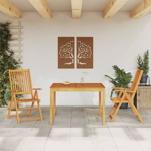 Ensemble de salle à manger de jardin en bois d'acacia massif avec finition huilée, meubles d'extérieur durables et élégants - Product Image 1