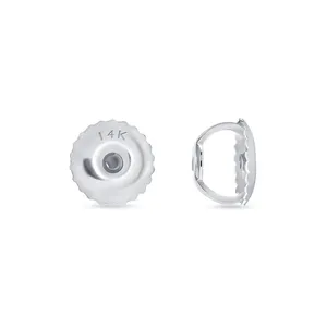 IGI Certified F VS 2 Ct Round Lab Grown Diamond <b>Earrings</b> Real 14K White Gold Screw Back <b>Stud</b> <b>Earrings</b> - Product Image 4