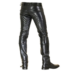 Best Price Men's Leather Pants Mid Eco-Friendly Waist Breathable <b>Winter</b> Best Price Wholesale OEM Customization - Product Image 2