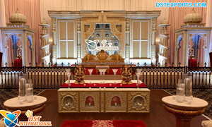 Escenario abierto de estilo indio para bodas, escenario abierto blanco y moderno, decoración de escenario única para bodas Tamil, Fiyi - Product Image 5