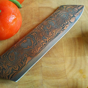 Couteau de cuisine en cuivre damas, couteau utilitaire de cuisine fait à la main, outil de cuisine professionnel pour la maison et les restaurants - Product Image 6