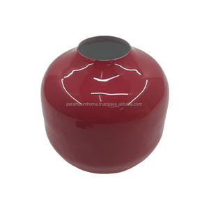 Vase à fleurs en fer finition émail Pot à fleurs pour la décoration de la maison Salon Fait à la main Personnalisé Buk - Product Image 2