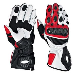 Guantes de Motociclismo Unisex de Cuero Rojo, Negro y Blanco con Protección para los Nudillos, Impermeables, Resistentes al Viento y Anti-UV - Product Image 5