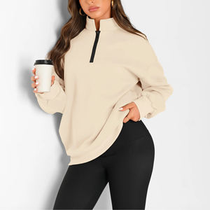 Sweat-shirts et pulls à capuche à manches longues pour femmes, blouses décontractées amples et tendance avec col à capuche pour l'hiver - Product Image 6