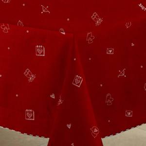 ผ้าปูโต๊ะผ้าฝ้ายลินินสีแดงพิมพ์ลายสวยงามตามสั่ง จากผู้ผลิตอินเดียในราคาที่เข้าถึงได้ - Product Image 4