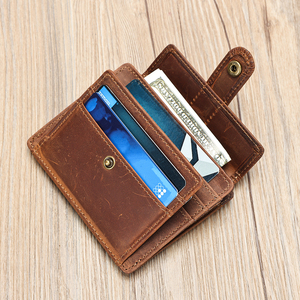 Unisex Premium Cow Hide <b>Leather</b> Bifold <b>Wallet</b> Slim Design Multiple <b>Card</b> Slots Brown Fashion Style Eco-Friendly Open Closure - Product Image 5