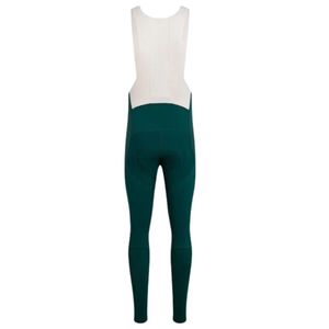 Cuissard de cyclisme vert foncé avec bretelles blanches, léger et rembourré, pour hommes et femmes, vêtements de cyclisme athlétiques - Product Image 2