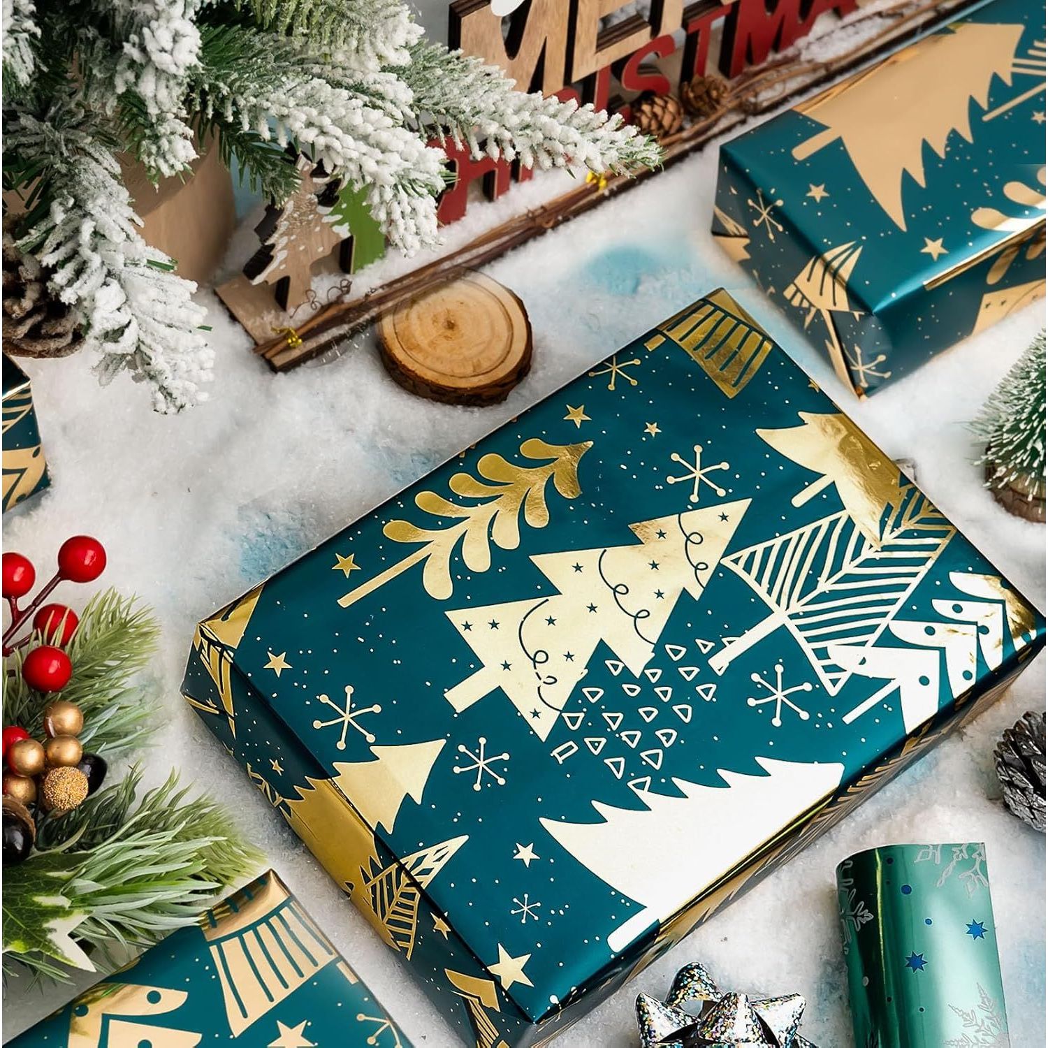 Colore dell'albero di Natale blu verde