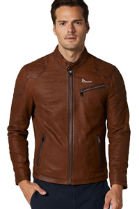 <b>Brown</b> Colors Available In Best Selling Price <b>Leather</b> Men <b>Jacket</b> Outdoor Use <b>Leather</b> <b>Jacket</b> Zip-Front Men's Jacke - Product Image 3