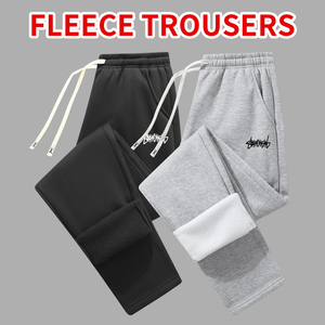 Power Venture Enterprises - Paquete de 2 Pantalones Deportivos Gruesos para Hombre, de Color Sólido, con Forro Polar, Estampados, de Pierna Recta, para Invierno - Product Image 1
