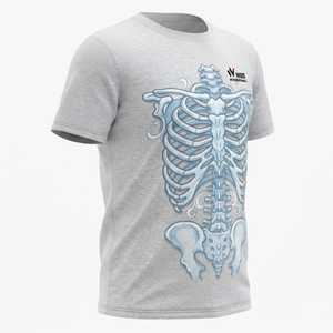 Camisetas de Hombre con Estampado de Esqueleto, Cuello Redondo, 100% Poliéster, Talla Grande, Antiarrugas, Impresión Digital - Product Image 2