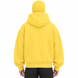 Sudadera con capucha doble OEM para hombre, de poliéster y algodón, con cremallera completa, estilo casual urbano, corte holgado y cómodo. - Product Image 2
