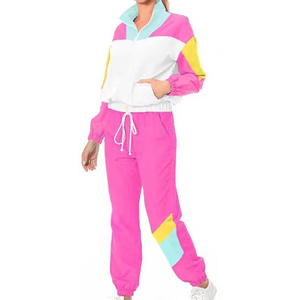 Ensemble de survêtement sportif uni pour femme, manches longues, coupe régulière, tricoté en Spandex/Coton, avec short et poches, idéal pour l'hiver, imperméable - Product Image 3