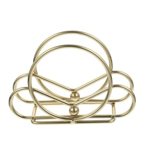 Porte-serviettes carré en acier inoxydable doré, design moderne multifonctionnel - Product Image 1