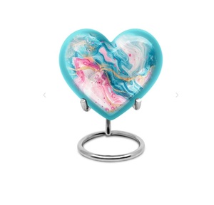 Pequeña Urna en Forma de Corazón para Cenizas Humanas, Urna Decorativa Mini para Cremación de Hombre o Mujer Adulto, Urna Funeraria de 3 Pulgadas, Mini Recuerdo para Guardar Cenizas - Product Image 2