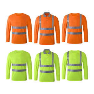 Camisa de Trabajo de Manga Larga de Alta Visibilidad Personalizada para Hombre, Camisas de Seguridad Reflectantes para la Construcción, Ropa de Trabajo de Nailon con Etiquetas de Logotipo - Product Image 4