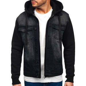 Veste en jean réfléchissante de sécurité nocturne pour homme, haute visibilité, luminescente dans le noir, tenue streetwear - Product Image 1