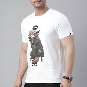 Camiseta de Manga Corta para Hombre, Color Beige, Cuello Redondo, Estilo Casual, Talla Grande, 100% Algodón Jersey, Ecológica y Transpirable - Product Image 6