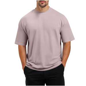 Camiseta Oversize de Algodón 100% de Alta Calidad para Hombre, con Logotipo 3D Personalizado en Relieve, Camiseta Sólida de Gran Gramaje con Diseño de Personaje - Product Image 2
