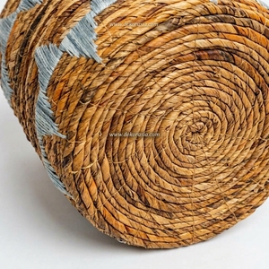 Ensemble de paniers de rangement en banane tressée naturelle écologique de haute qualité, 2 paniers pliables multifonctionnels pour organiser les vêtements - Product Image 3