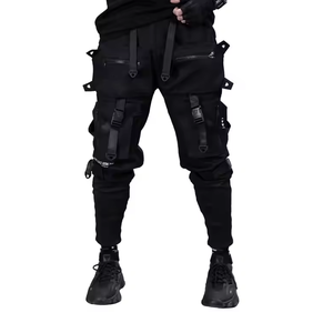 Pantalon cargo en coton pour homme, coupe droite, multi-poches, décontracté, respirant, confortable, pour le travail, les voyages et le streetwear - Product Image 2