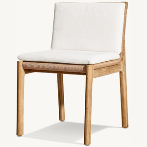 เก้าอี้ไม่มีที่วางแขนแบบเรียบง่ายสไตล์โมเดิร์น เหมาะสำหรับใช้งานกลางแจ้งในสวนหรือริมสระว่ายน้ำที่สวยงาม - Product Image 2