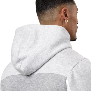 Custom <b>Mens</b> Winter Color Block Pullover Hoodie Cotton Polyester <b>Fleece</b> Raglan Sleeve Kangaroo Pocket Casual Gym Training Wear - Product Image 4