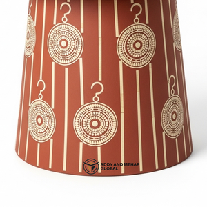 Designer Red Bone Inlay Accent Table for Living Room Luxury Red Bone Inlay End Table – Traditional Floral Pattern - Product Image 4