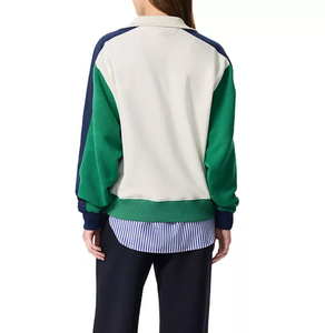 Fashion <b>Women's</b> Half <b>Zip</b> <b>Quarter</b> <b>Zip</b> Oversized Turtleneck Fleece Windproof 100% Cotton Embroidery Leopard Print Casual - Product Image 4