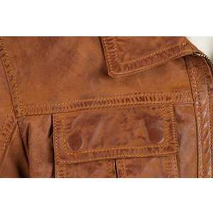 Blouson d'hiver en cuir unisexe grande taille personnalisé, imprimé, décontracté et tendance, avec col montant et motif patchwork color block - Product Image 4