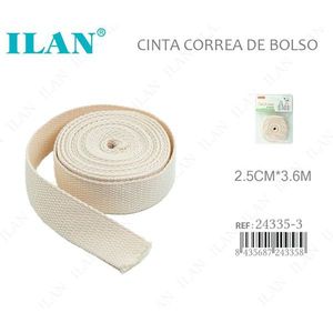 Cinghia per Borsa Ilan 2,5 cm x 3,6 m in Tessuto Avorio per Creazione Borse - Product Image 3