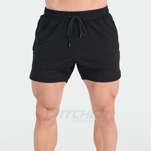 กางเกงขาสั้นกีฬาเอวกลางแบบยูนิเซ็กซ์สั่งทำพิเศษ ป้องกันรอยยับ ระบายอากาศ แห้งเร็ว สำหรับออกกำลังกาย รับสั่งซื้อจำนวนมาก - Product Image 5