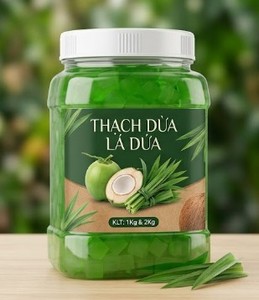 Nata de Coco du Vietnam combinée avec des feuilles de Pandan, approvisionnement pour les supermarchés Horeca, industries agroalimentaires, bon prix, norme d'exportation. - Product Image 2