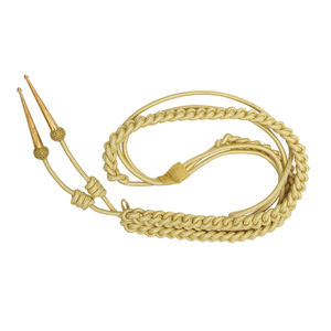 Aiguillette Cérémoniale Bleu Clair Tressée Synthétique Dorée, Accessoire de Robe, Cordon Uniforme Torsadé en Métal pour Vêtements Personnalisés - Product Image 5