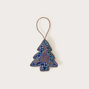 Adorno Colgante de Árbol de Navidad Hecho a Mano con Cuentas Ziyan, Azul Verde, Unisex, Vintage, Diseño de Moda - Product Image 1
