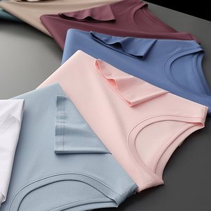 Men's T Shirts 100% Cotton Casual Crew Neck Short Sleeve Basic Heavyweight Soft <b>Plain</b> Tees Classic Fit <b>Tshirts</b> - Product Image 5