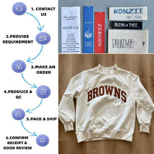 Veste universitaire personnalisée à col montant en chenille, appliqué en twill, en molleton bouclette, coupe oversize, style grec, streetwear unisexe pour l'hiver - Product Image 5