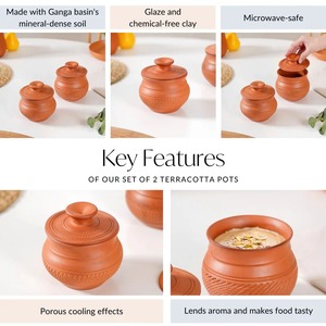 Pot à fleurs en terre cuite traditionnel japonais avec couvercle, capacité de 250 ml, jardinière décorative pour usage intérieur/extérieur - Product Image 4