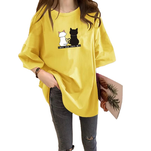 เสื้อยืดคอวีผ้าฝ้ายน้ำหนักเบา ระบายอากาศดี สไตล์สตรีทแวร์ ทรงหลวม สำหรับฤดูร้อน แบรนด์ส่วนตัว รับผลิตขายส่ง - Product Image 4