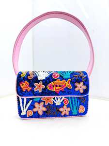 Bolso de Lino de Lujo para Mujer con Diseño de Cuentas de Vidrio Bordadas a Mano - Impermeable y Ecológico - Product Image 4