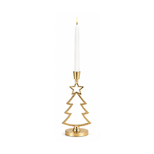 Portavelas navideño de metal dorado con diseño de mariposa, juego de portavelas para centro de mesa, candelabros, decoración navideña para el hogar - Product Image 2