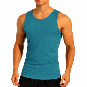 Camiseta sin Mangas Personalizada para Hombre, 220GSM, Chaleco de Entrenamiento Transpirable, Camiseta de Gimnasio para Verano, Venta al Por Mayor OEM - Product Image 4