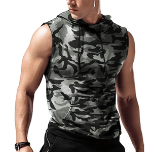 Sudadera sin Mangas para Hombre, de Algodón, Transpirable, de Secado Rápido, con Bolsillo Lateral, Proveedor OEM - Product Image 5